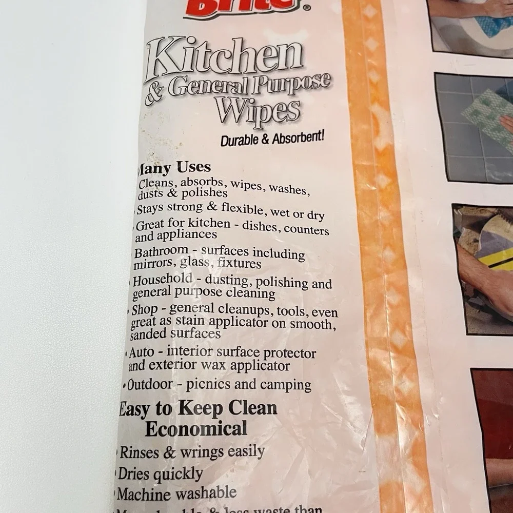 NEW Scotch Brite Kitchen And General Purpose Wipes 5 Pack‎ Orange